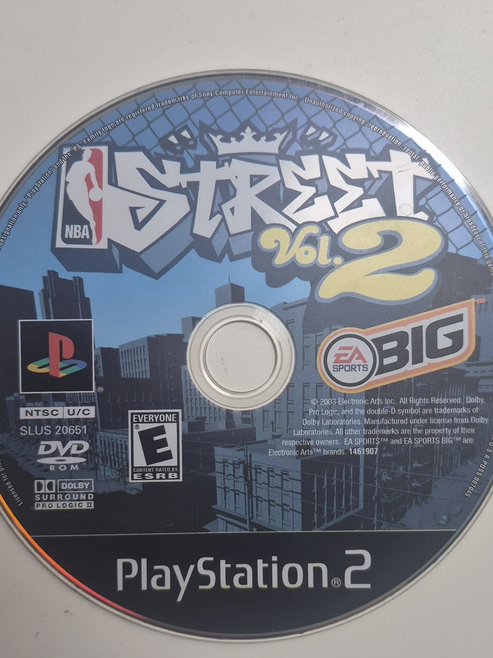 NBA Street Vol. 2 PlayStation 2 Game Disc - Blue